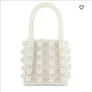 Pearl Double Handle Shoulder Bag in Pearl